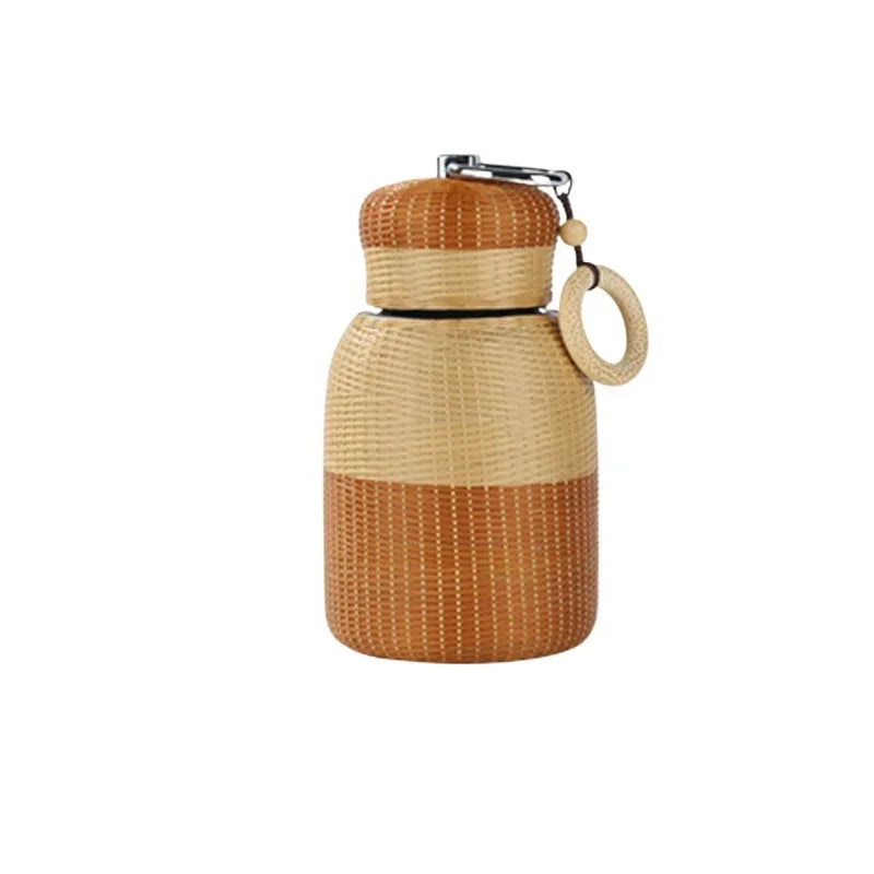 Artisan Bamboo Insulated Travel Cup - Stainless Steel Vacuum Bottle